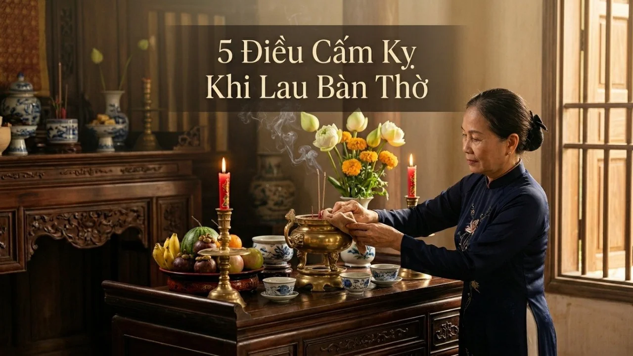 5 Điều cấm kỵ khi lau dọn bàn thờ tránh tán gia bại sản