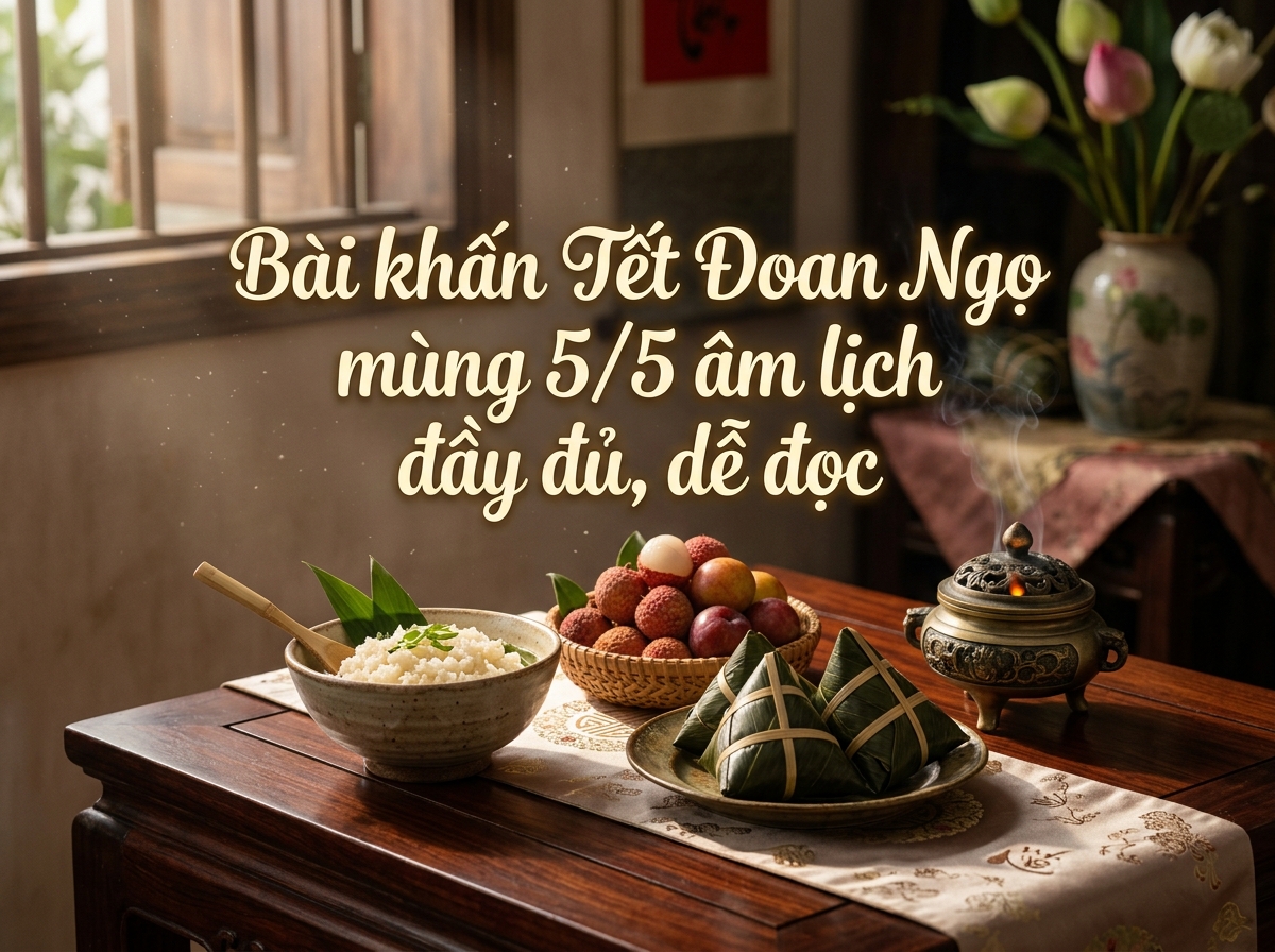 Bài khấn Tết Đoan Ngọ mùng 5/5 âm lịch đầy đủ, dễ đọc