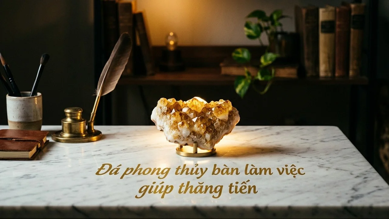 Cách chọn đá phong thủy đặt bàn làm việc giúp tăng sự tập trung và thăng tiến nhanh
