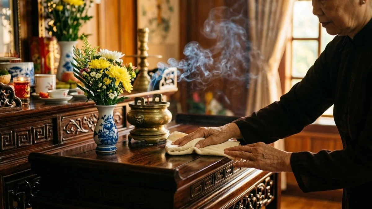 Ảnh minh họa cach-don-ban-tho-ong-cong-ong-tao-cuoi-nam-khong-pham-ky