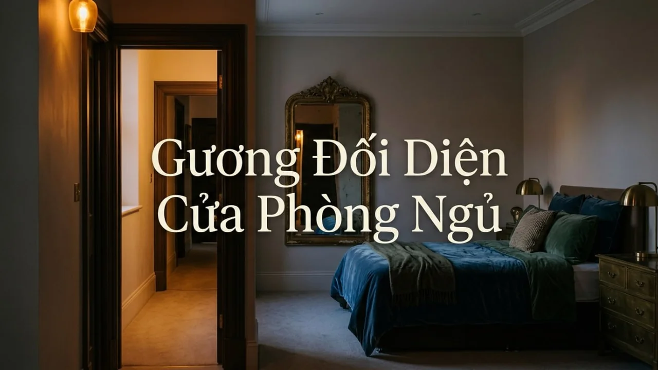 Gương đối diện cửa ra vào phòng ngủ có sao không?