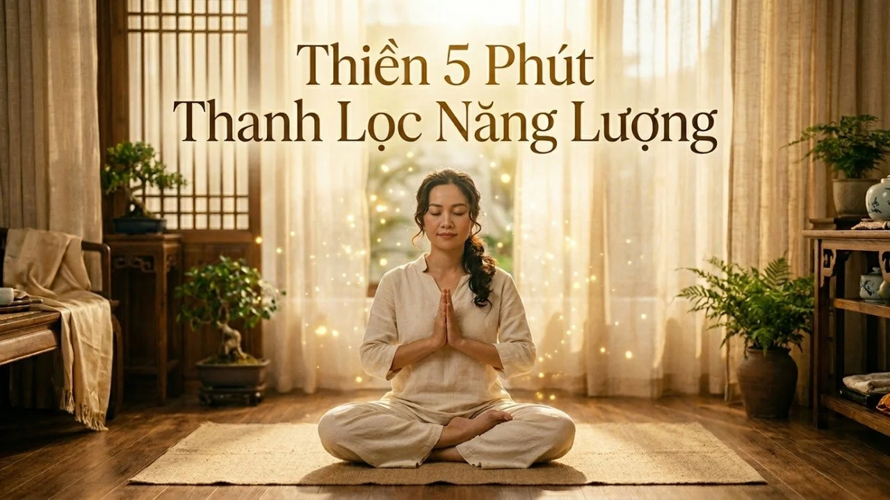 Hướng dẫn thiền cơ bản 5 phút mỗi ngày để thanh lọc năng lượng xấu