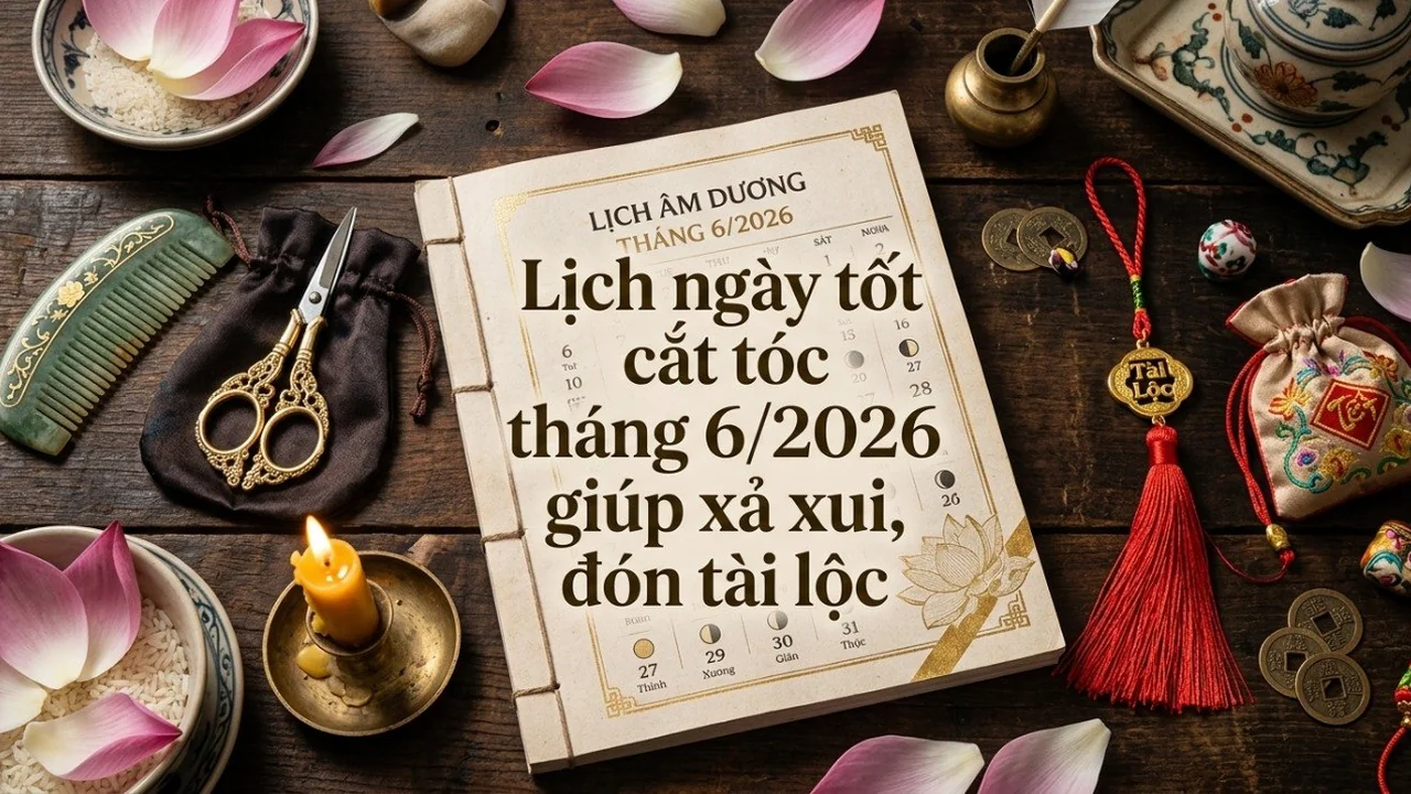Lịch ngày tốt cắt tóc tháng 6/2026 giúp xả xui, đón tài lộc