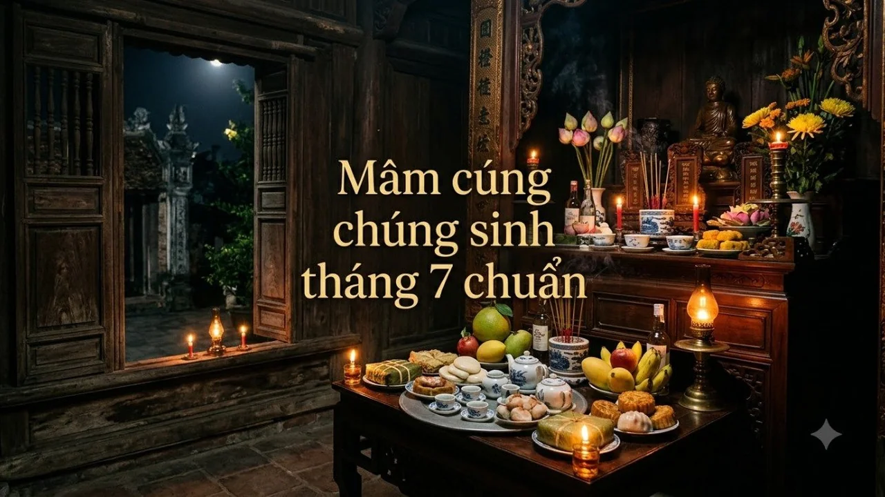 Mâm Cúng Chúng Sinh Tháng 7 Âm Lịch: Cách Bày Mâm, Giờ Cúng & Văn Khấn Chuẩn