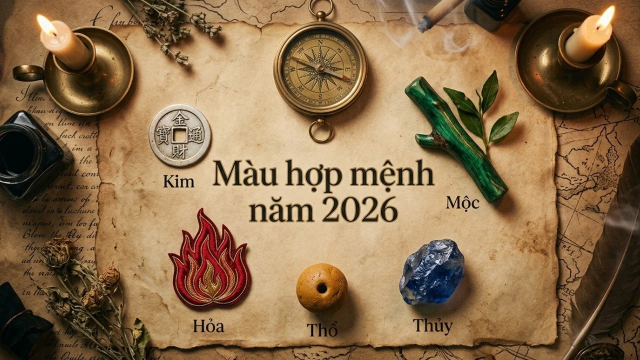 Mệnh Kim/Mộc/Thủy/Hỏa/Thổ hợp màu gì năm 2026?