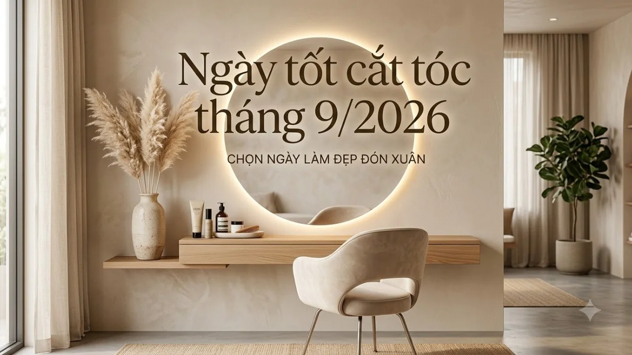 Ngày tốt cắt tóc tháng 9 năm 2026: Lịch cắt tóc tài lộc
