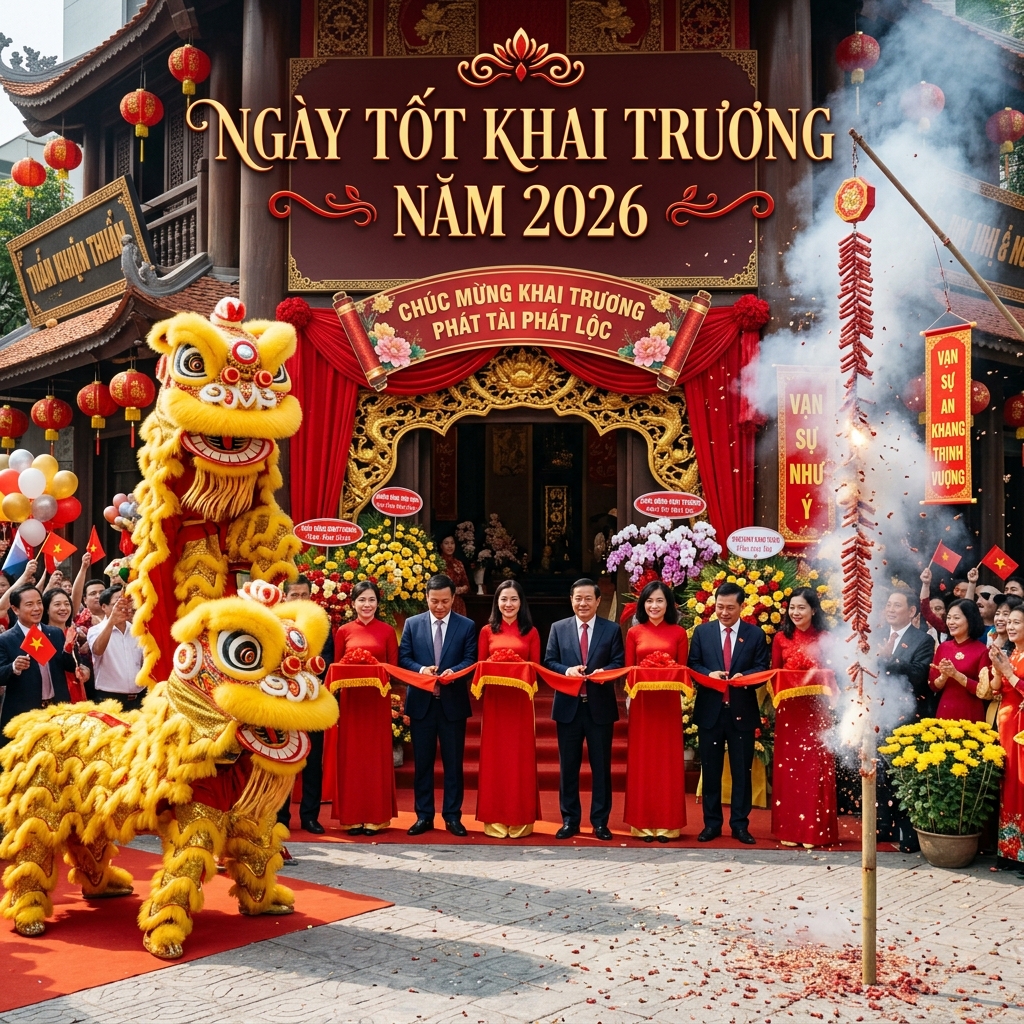 Ngày tốt khai trương năm 2026: Khởi đầu hồng phát, vạn sự hanh thông