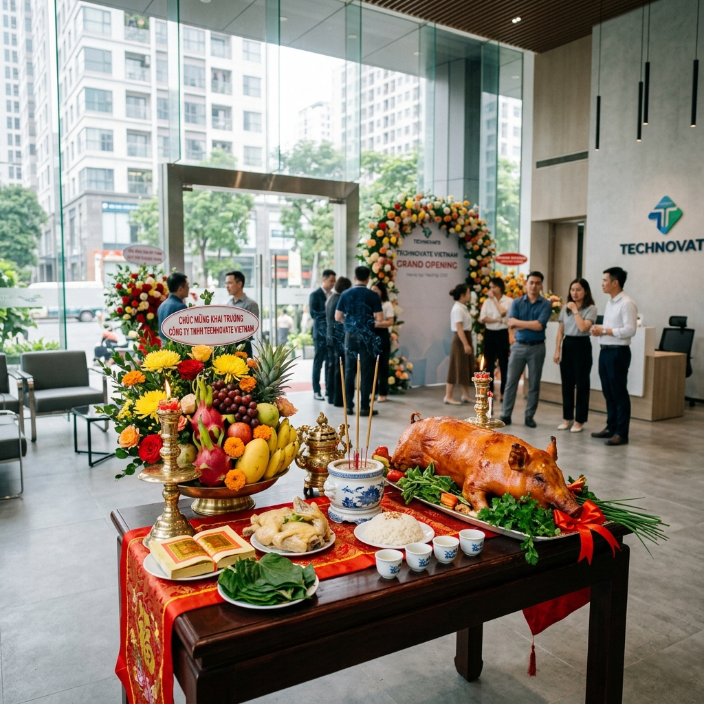 Mâm cúng khai trương chuẩn phong thủy