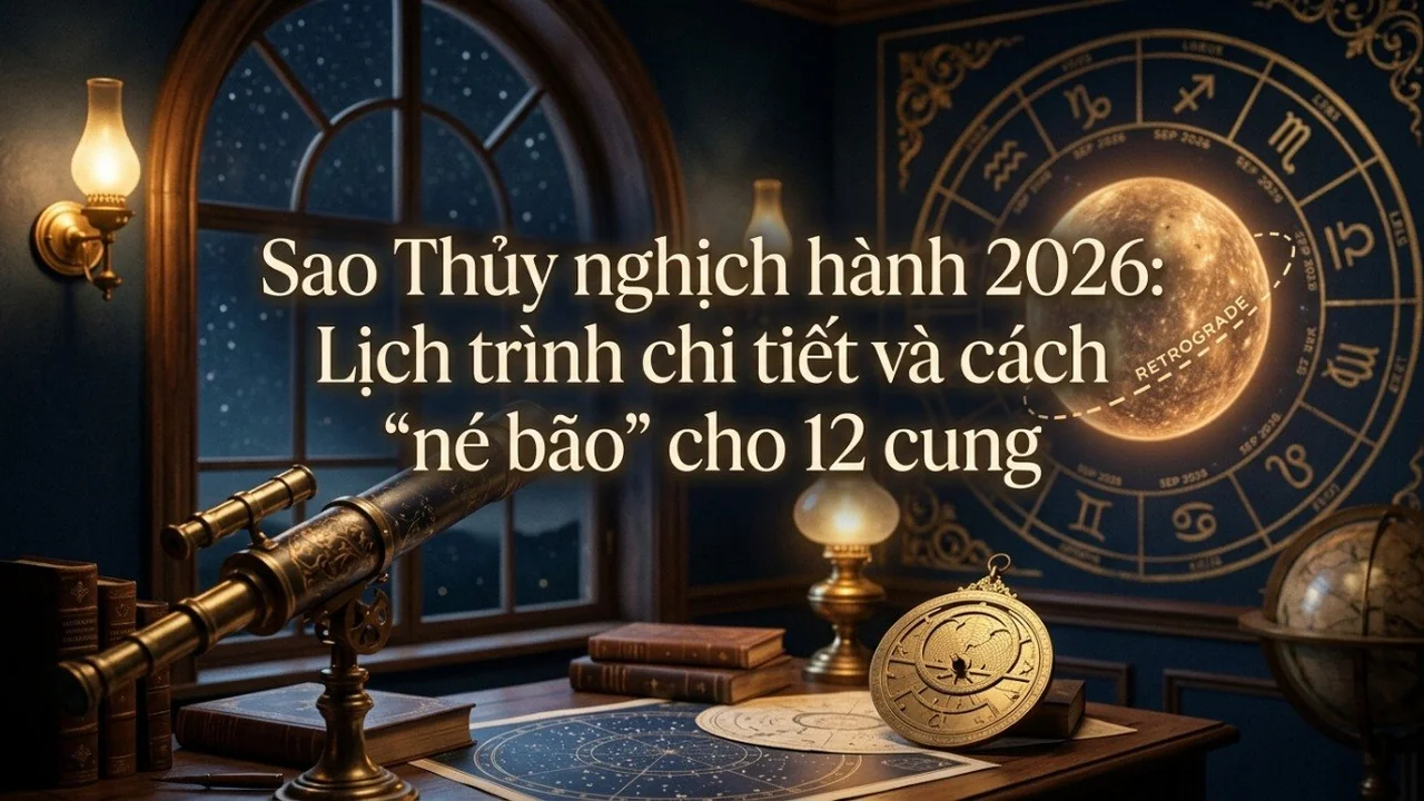 Sao Thủy nghịch hành 2026: Lịch trình chi tiết và cách né bão cho 12 cung