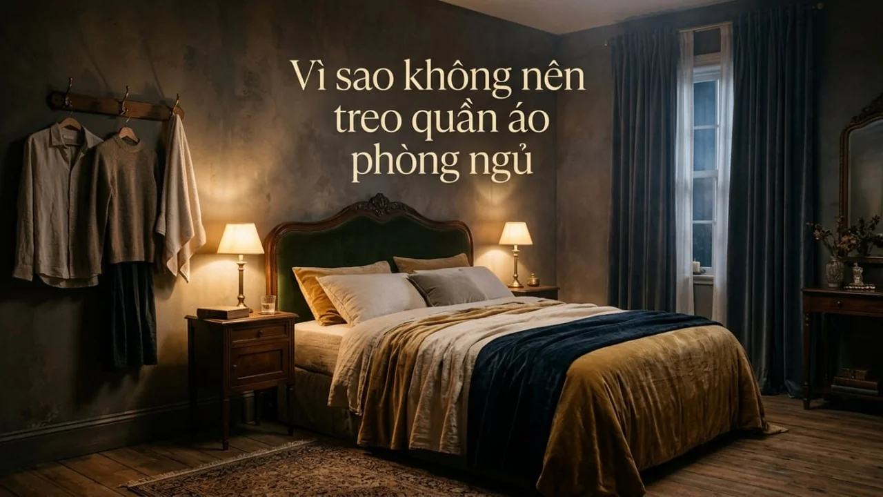 Tại sao không nên treo quần áo trong phòng ngủ?