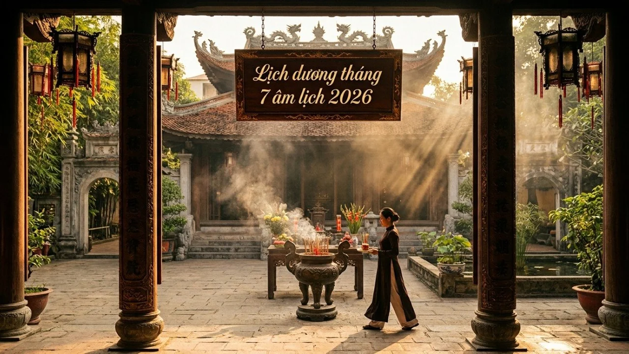 Tháng 7 âm lịch 2026 là ngày bao nhiêu dương lịch? Lịch chi tiết