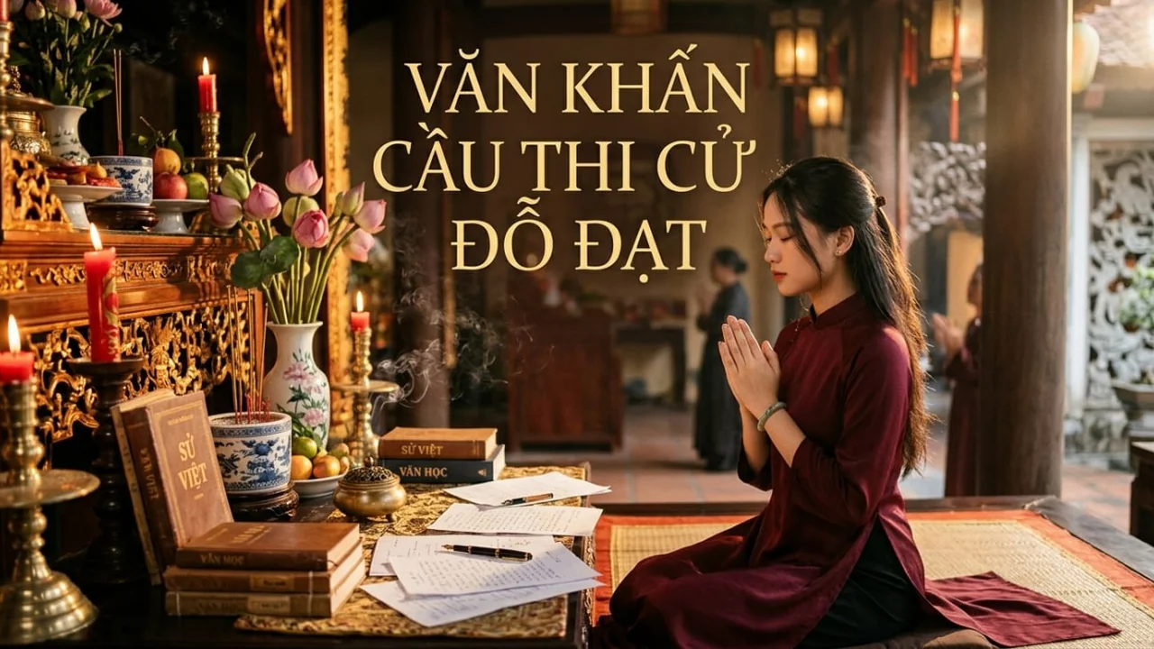 Văn khấn cầu thi cử đỗ đạt 2026 đầy đủ, dễ đọc