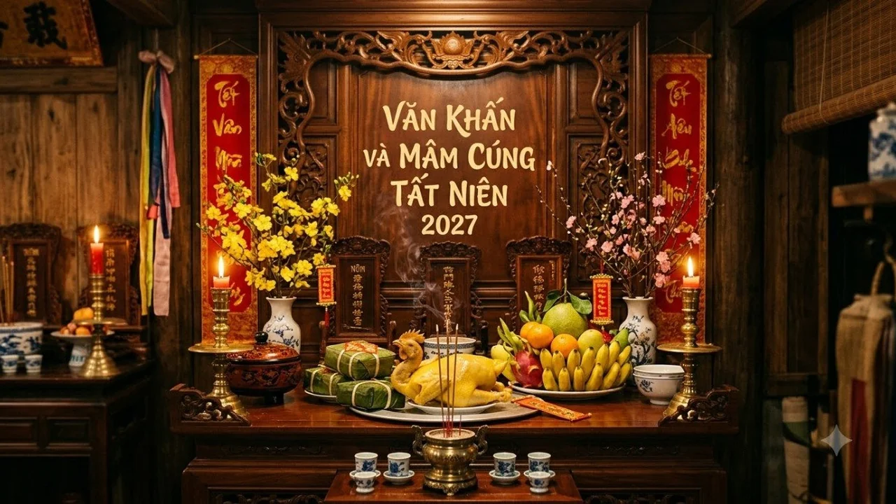 Văn Khấn Cúng Tất Niên Cuối Năm & Mâm Cúng Chuẩn Phong Thủy Đón Tết 2027