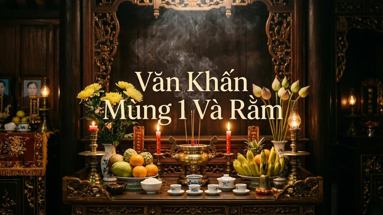 Văn khấn mùng 1 và Rằm hàng tháng chuẩn nhất