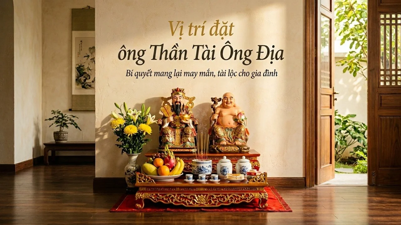 Vị trí ngồi của ông Thần Tài Ông Địa sao cho đúng phong thủy?